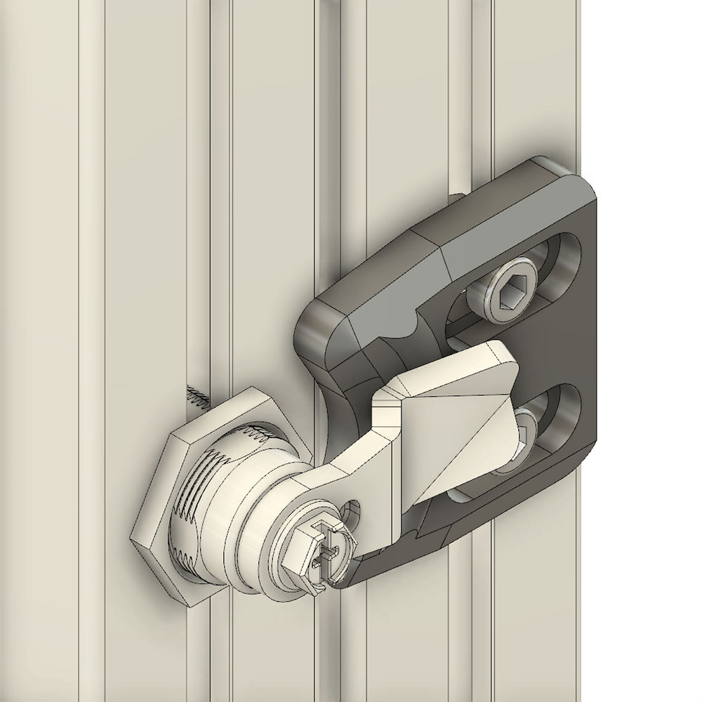 52-010-3 MODULAR SOLUTIONS DOOR PART<BR>30 SERIES CAM LATCH DOOR STOP W/HARDWARE
